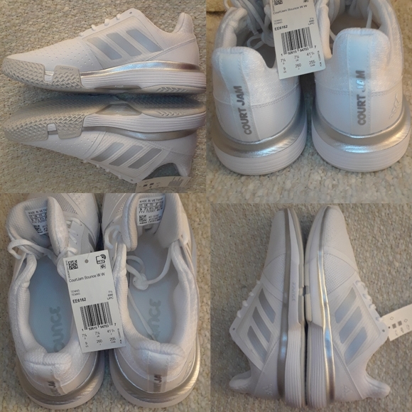 Adidas CourtJam Bounce Wide Sneaker White / Silver - Picture 7 of 10